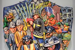 36 The Shield By Red Grooms 2002 Combines Painting And Sculpture In Tribute To The Recovery Workers At Ground Zero In South Tower Gallery 911 Museum New York